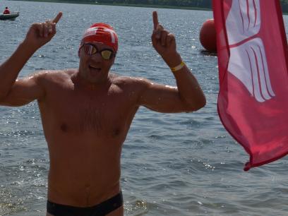 Aleksandr Rudakov at the finish