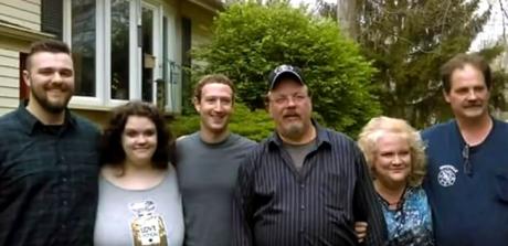 Mark Zuckerberg visiting Daniel Moore, an employee of NLMK Pennsylvania